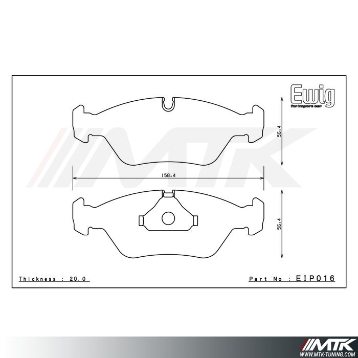Plaquettes Endless ME20 EIP016 pour BMW M3 E30